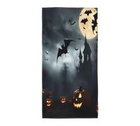 EdsfFehs Serviette douce pour Halloween avec 4 chauves-souris volantes pour salle de bain, gym, natation, sport, voyage, camping, pique-nique, hôtel, yoga
