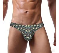 EdsfFehs Slip de bikini imprimé « Not All Who Wander Are Lost » pour homme, doux, extensible, respirant, Noir , XXL
