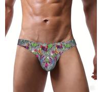 EdsfFehs Slip de bikini imprimé zèbre pour homme, doux, extensible et respirant, Noir , 4XL