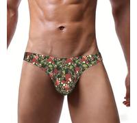 EdsfFehs Slip de bikini pour homme, motif champignons lumineux, doux, extensible et respirant, Noir , M