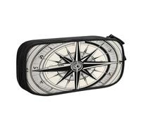 EdsfFehs Trousse à crayons grande capacité avec fermeture éclair double couche Motif loi de la boussole, Noir , Taille unique, Ensemble cartable