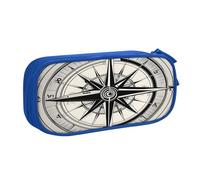 EdsfFehs Trousse à crayons grande capacité avec fermeture éclair double couche Motif loi de la boussole, bleu, Taille unique, Ensemble cartable