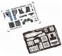Eduard 1/48 Space Douglas A-1H Skyraider Ensemble de pièces de gravure 3D pour intérieur (pour Tamiya) Modèle en plastique EDU3DL48071