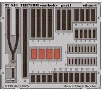 EDUARD 32543 PHOTODECOUPE AVION TBF/ TBM SEATBELTS 1/32 (FOR TRUMPETER KIT)