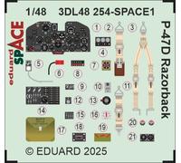 EDUARD 3DL48254 SPACE P-47D RAZORBACK SPACE (FOR MINIART) 1/48