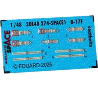 EDUARD 3DL48274 Space B-17F SEATBELTS Space (for REVELL) 1/48