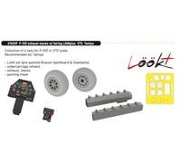 EDUARD 674039 BRASSIN P-51D EXHAUST STACKS W/ FAIRING LÖÖKPLUS (FOR TAMIYA KIT)