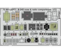 EDUARD 73861 PHOTO ETCHED SET B-24D NOSE & RADIO COMPARTMENT (FOR AIRFIX) 1/72