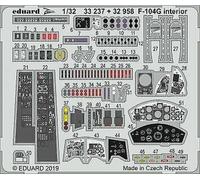Eduard Accessories 33237 - 1:3 2 F-104G Intérieur pour Italeri - Neuf