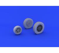 Eduard Accessories 632073 - 1:3 2 P-39 Wheels Guides Pour Kittyhawk - Résine Kit