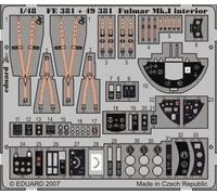 Eduard Accessories FE381 Modélisme Accessoires Fulmar MK. I Interior Self Adhesive pour MPM Kit de