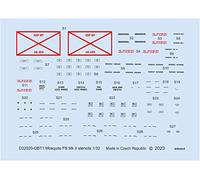 EDUARD D32020 DECALQUES Avion MARQUAGES Stencils Mosquito FB MK.II Tamiya 1/32