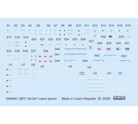 EDUARD D48060 DECALQUES HÉLICOPTÈRE MARQUAGES TCHÈQUES MI-24V 1/48