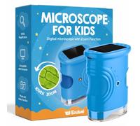 Edubini Microscope numérique pour enfants [grossissement 1000x] - Microscope de poche portable pour jardin, forêt et expériences - Jouet pour enfants avec écran numérique HD [avec fonction photo]