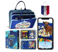 Educ & Sense - Busy Board Montessori Français - Bonus : Application Mobile Réalité augmentée 3D : Ecoutez, Donnez Vie aux Animaux - Jeu éducatif 3 Ans, Cadeau Enfant Garçon Fille 1 2 3 4 Ans