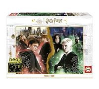 Educa - 1000 Harry Potter Neon, Puzzle spectaculaire de 1000 pièces phosphorescentes pour Adultes. Colle Fix Puzzle Incluse. A partir de 14 Ans (19489) Varié
