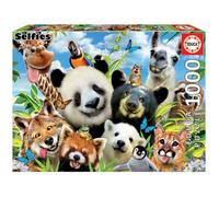 Educa - Puzzle de 1000 pièces pour Adultes | Selfies. Llama Drama. Comprend Fix Puzzle Tail pour l'accrocher Une Fois l'assemblage terminé. À partir de 14 Ans (18117)