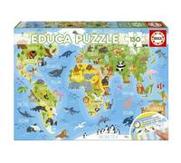 Educa Borrás - Mappemonde Animaux - 150