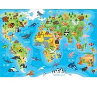 Educa Borras 150 Mapamundi Animals Multicolore 9-12 Years