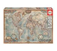 Puzzle 1500 pcs Le monde Carte politique Multicolore G