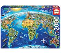 Educa 17129, Wahrzeichen der Welt, 2000 Teile Puzzle für Erwachsene und Kinder a
