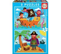 Educa 17149, Pirates, set de puzzles de 2x20 pièces pour les enfants à partir de 3 ans