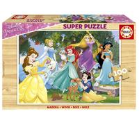Educa 17628 Disney Princess Wood 100 Pieces, Cranberry