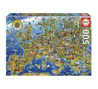 Educa 17962, Crazy, 500 Piece Puzzle for Adults and Children from 10 Years, Map,