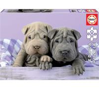 Educa 18063, Chiots le matin, puzzle de 100 pièces pour enfants à partir de 6 ans, Shar-Pei, puzzle animalier