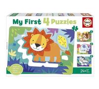Educa 18897, Animaux de la jungle, Mes premiers puzzles pour les enfants à partir de 2 ans, set de puzzles, puzzle animaux