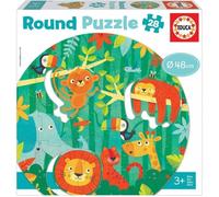 Educa 18906, Jungle, puzzle rond de 28 pièces pour les enfants à partir de 3 ans, puzzle animalier