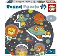 Educa 18908 Espace rond. Puzzle rond pour enfants. 28 pièces. +3 ans. Ref, Multicolore EDUCA