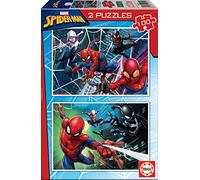 Educa - 2 Puzzles de 100 pièces per Enfant | Spiderman. Composé de Grandes pièces Parfaitement finies. Recommandé à partir de 4 Ans (18101)
