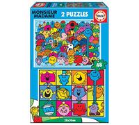 EDUCA - Puzzle - 2x48 Monsieur Madame Multicolore G