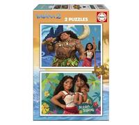 Educa - 2 Puzzles en Carton de 48 pièces avec Les Images de Moana 2, Double Plaisir. Mesures 28 x 20 cm. De 3 4 5 6 Ans (20102)