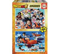 Educa - 2 Puzzles per Enfant de 100 pièces | Puzzle Dragon Ball Super | Recommandé à partir de 6 Ans (18214)