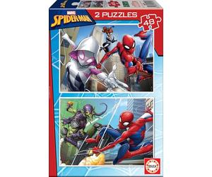 Educa - 2 Puzzles Spiderman 48 Pièces pour Enfants | Puzzle Marvel 2x48 | Puzzle Enfant +4 Ans Spider-Man (18099)