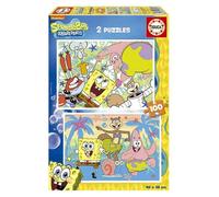 Educa Borrás Puzzles Bob l'éponge 2 x 100 pièces Multicolore G