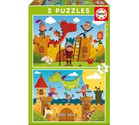 Educa 2x48 Dragons Et Chevaliers