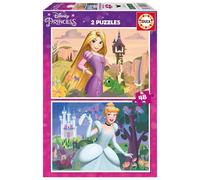 Educa 2x48 Pièces Disney Princess Rapunzel+cinderella Puzzle