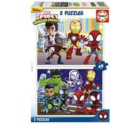 Educa - 2x48 Spidey & Amazing Friends | Ensemble de 2 Puzzles pour Enfants avec 48 pièces. Mesure Une Fois monté: 28 x 20 cm. Composé de Grandes pièces Parfaitement finies. +4 Ans (19678)