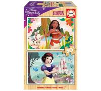 Educa Borrás Puzzle Disney Vaiana - Blanche-Neige 2 x 50 pièces Multicolore G