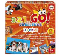 Educa - 3,2,1... GO Challenge Puzzle | Si tu ES Rapide et Agile, tu seras Peut-être Le Premier à compléter Ton Puzzle. Contient 24 Puzzles de 6 pièces : 2 à 5 Joueurs, à partir de 6 Ans (19390)