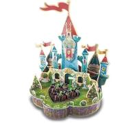 Educa Borrás - Jeu de construction 3D Dream Garden 2 en 1 Château - pièces en carton - Dès 5 ans