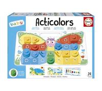 Educa Borrás – Jeu Acticolors – Jetons empilables colorés, formes géométriques – Dès 2 ans (20169)