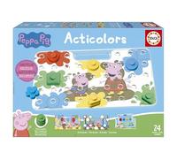 Educa Borrás – Jeu éducatif Acticolors Peppa Pig – Empilement de jetons multicolores – Dès 2 ans