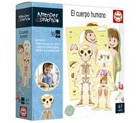 Educa- Aprender ES Divertido: El Cuerpo Humano Apprendre est Amusant pour Le Corps Humain. Jeu éducatif pour Enfant. À partir de 4 Ans. 18701, Assorti, único