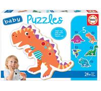 Educa Baby Dinosaurs. 4 Kids Puzzles of 3 and 4 Pieces. +24 Months. Ref. 18873,
