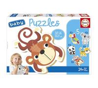 Educa - Baby Puzzles Wild Fauna | Ensemble de 5 Puzzles de bébé progressif de 3 à 5 pièces pour Apprendre avec différents Niveaux de difficulté. Recommandé de 24 Mois (19952)