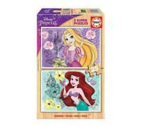 Educa Borras 2x25 princesses Disney (rapunzel + Arielle) Puzzle Multicolore Multicolore One Size